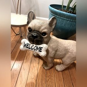 French Bulldog Welcome Statue